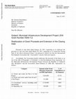 Research paper thumbnail of Amendment to the Credit Agreement for IDA Grant H200-TJ Ref. Reallocation of Grant Proceeds and Extension of Closing Date Conformed