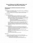 Research paper thumbnail of Terms of Reference for UNDP related tasks in Al-Madinah Urban Observatory Programme Phase One Task: Institutional Assessment and Process Development