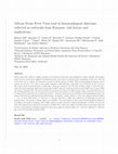 Research paper thumbnail of African Swine Fever Virus load in hematophagous dipterans collected in outbreaks from Romania: risk factors and implications