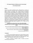 Research paper thumbnail of I Seminário de leitura para todos: reflexões sobre acessibilidade no sistema estadual de bibliotecas públicas da Bahia