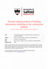 Research paper thumbnail of Towards implementation of Building Information Modelling in the construction industry