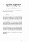 Research paper thumbnail of Accessibility as a determinant of environmental dynamics in socio-economic disparities in mainland Southeast Asia