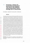 Research paper thumbnail of Protection: A Means for Sustainable Development? The Case of the Jungfrau-Aletsch-Bietschhorn World Heritage Site in Switzerland