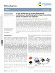 Research paper thumbnail of In situ production of a two-dimensional molybdenum disulfide/graphene hybrid nanosheet anode for lithium-ion batteries