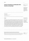 Research paper thumbnail of Amarrar ressonâncias: considerações sobre desenho e antropologia