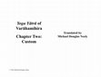 Research paper thumbnail of Yoga Yātrā of Varāhamihira Chapter Two: Custom