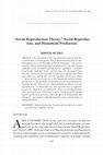 Research paper thumbnail of " Social Reproduction Theory " , Social Reproduction, and Household Production