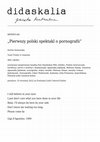 Research paper thumbnail of „Pierwszy polski spektakl o pornografii”