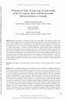 Research paper thumbnail of Protests as Sites of Learning: A Case Study of the Sri Lankan Tamil and Anishinaabe Demonstrations in Canada