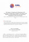 Research paper thumbnail of The Impact of Applying the Dimensions of IT Governance in Improving E-training - Case Study of the Ministry of Telecommunications and Information Technology in Gaza Governorates