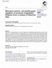 Research paper thumbnail of Rent price controlyet another great equalizer of economic inequalities? Evidence from a century of historical data