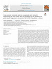 Research paper thumbnail of Cross-sectional nationwide study in occupational safety & health: Inspection of job risks context, burn out syndrome and job satisfaction of public health Inspectors in the period of the COVID-19 pandemic in Greece