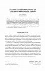 Research paper thumbnail of ANALYTIC HASIDISM: REFLECTIONS ON SAM LEBENS' PRINCIPLES OF JUDAISM