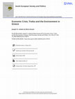 Research paper thumbnail of Economic Crisis, Troika and the Environment in Greece