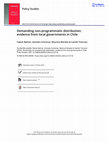 Research paper thumbnail of Demanding non-programmatic distribution: evidence from local governments in Chile