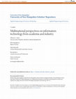 Research paper thumbnail of Multinational Perspectives on Information Technology from Academia and Industry