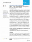 Research paper thumbnail of HACCP, quality, and food safety management in food and agricultural systems