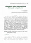 Research paper thumbnail of Constitutional Reform and Taiwan-Japan Relations in the Post-Abe Era