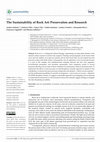 Research paper thumbnail of The Sustainability of Rock Art: Preservation and Research