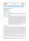 Research paper thumbnail of Impact of influencers' Facebook pages in cultivating fear and terror among youths during the COVID-19 pandemic