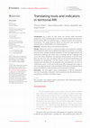 Research paper thumbnail of Translating tools and indicators in territorial RRI