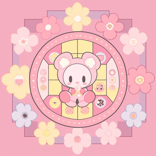 Colorful modern depiction of My Melody character with no text.