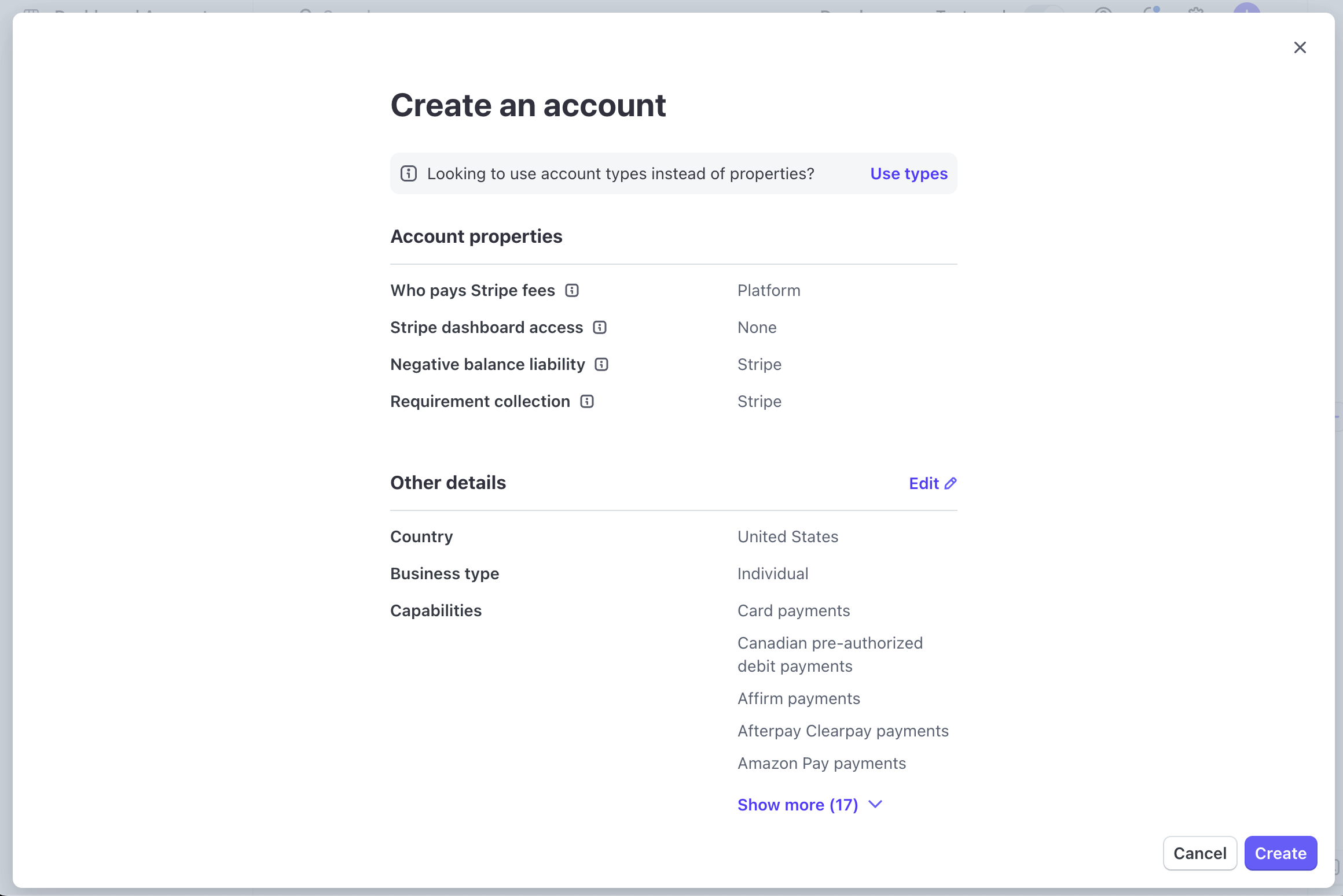 Create an account in the Dashboard