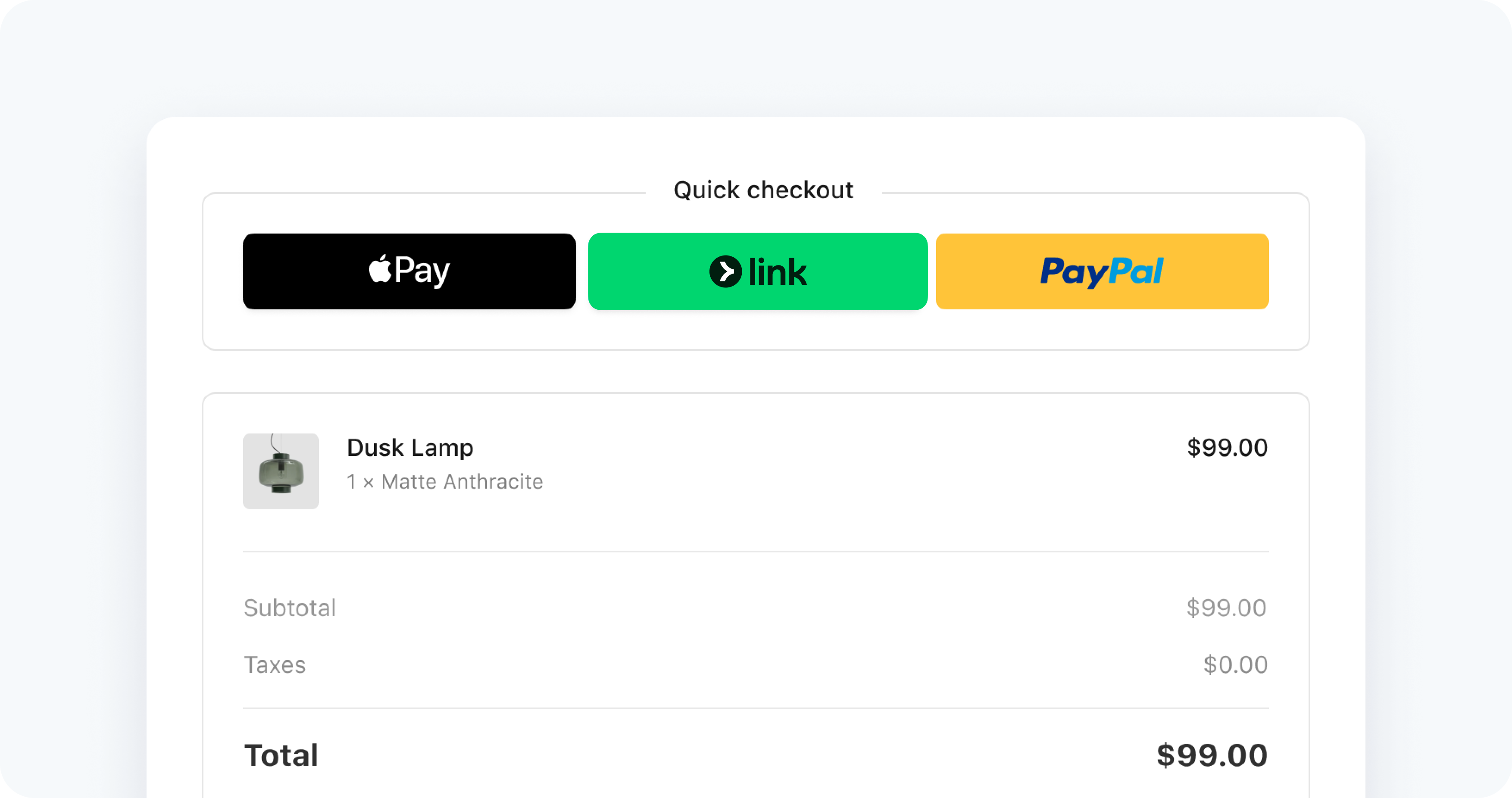Add Link to the Express Checkout Element