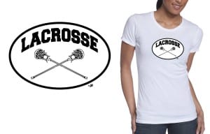 Simple black and white LACROSSE vector LOGO design