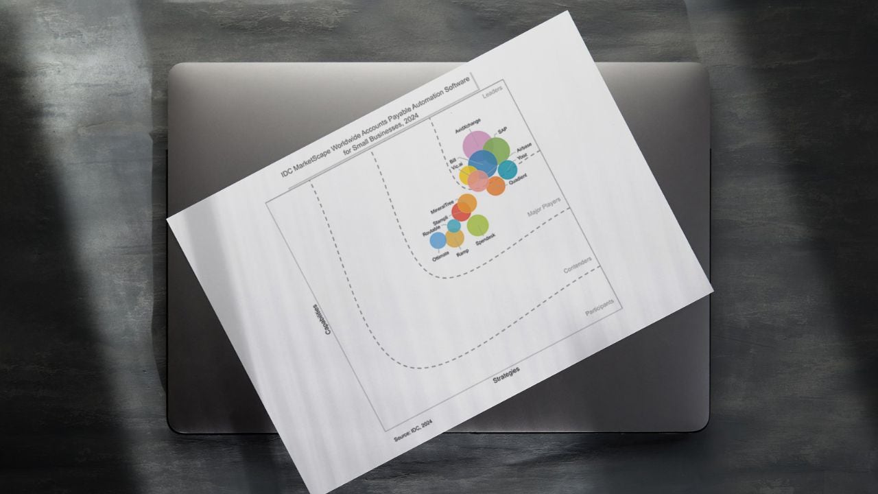 Grid image of the IDC Marketscape Worldwide Accounts Payable Automation Software for Small Businesses