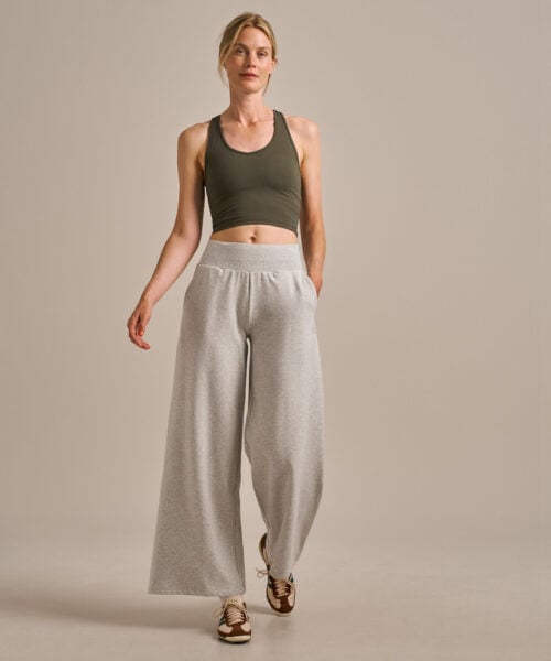 Bam2441 Horizon Palazzo Yoga Sweatpants Bleached Grey Bamboo Clothing 1