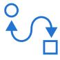 icon of circle and square connected by a line