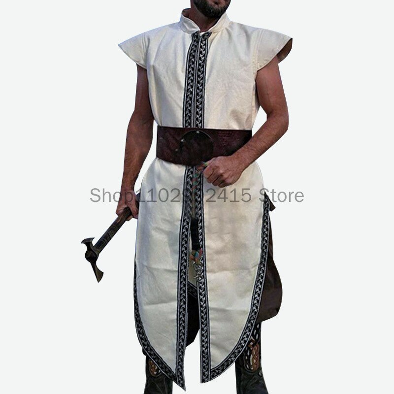 Viking Tunic Warrior Knight Sleeveless Robe