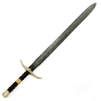 Longsword/ Bastard Sword- High Carbon Damascus Steel Sword- 37"