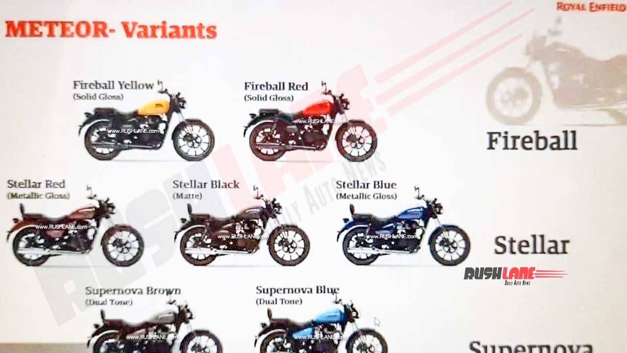 Royal Enfield Meteor 350 Colours And Variants Leaked | BikeDekho