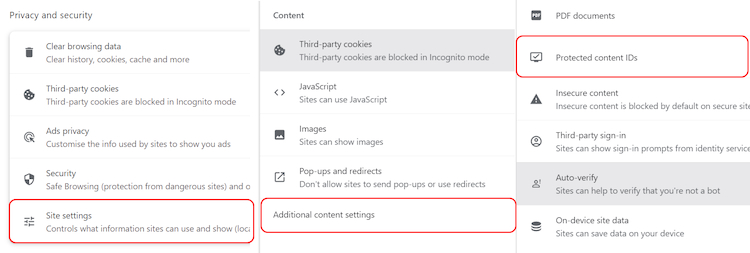 Protected Content IDs in Chrome