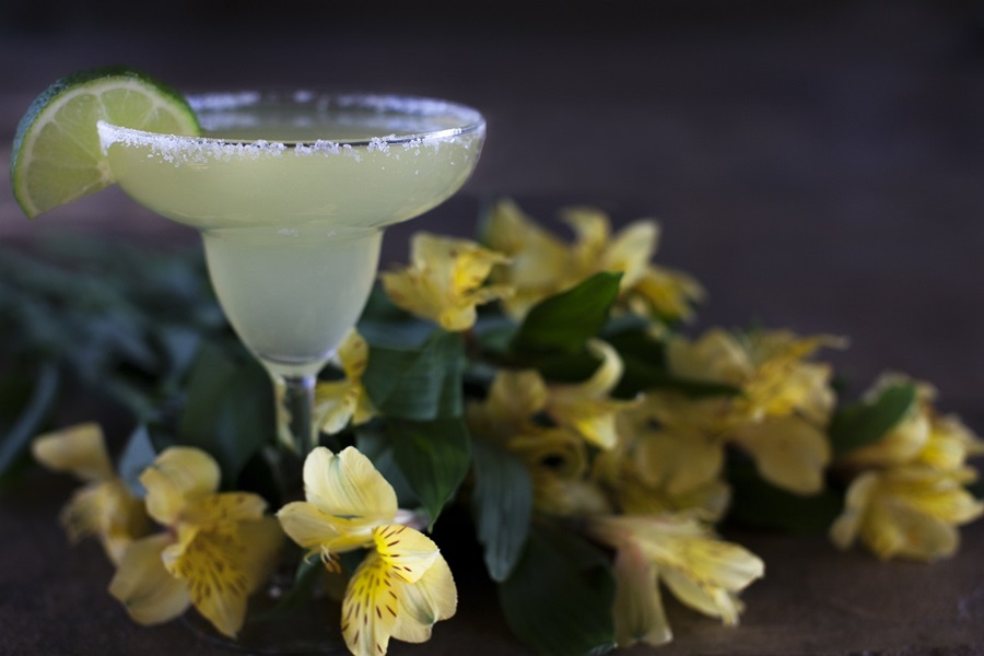 Cinco de Mayo Foods for Fiestas a Margarita Surrounded by Flowers