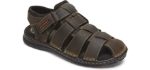 Rockport Men's Darwyn - Wide Toe Box Narrow Heel Walking Sandals