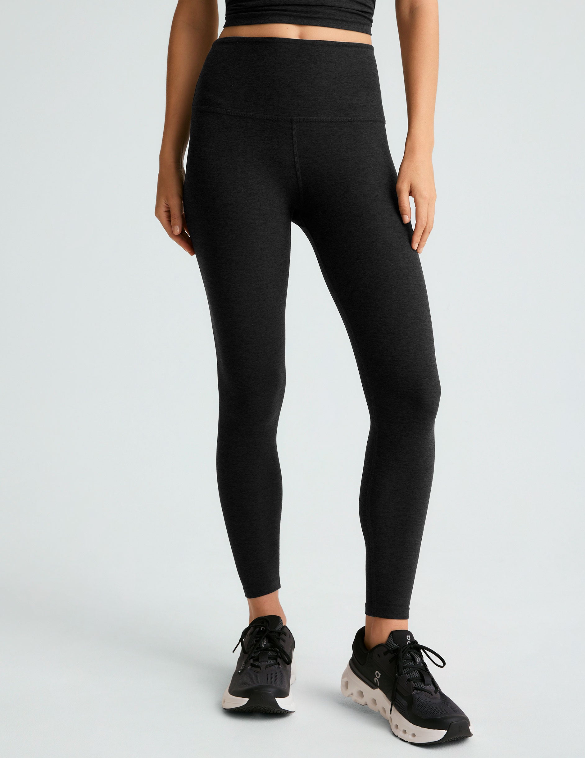 black high waisted midi legging