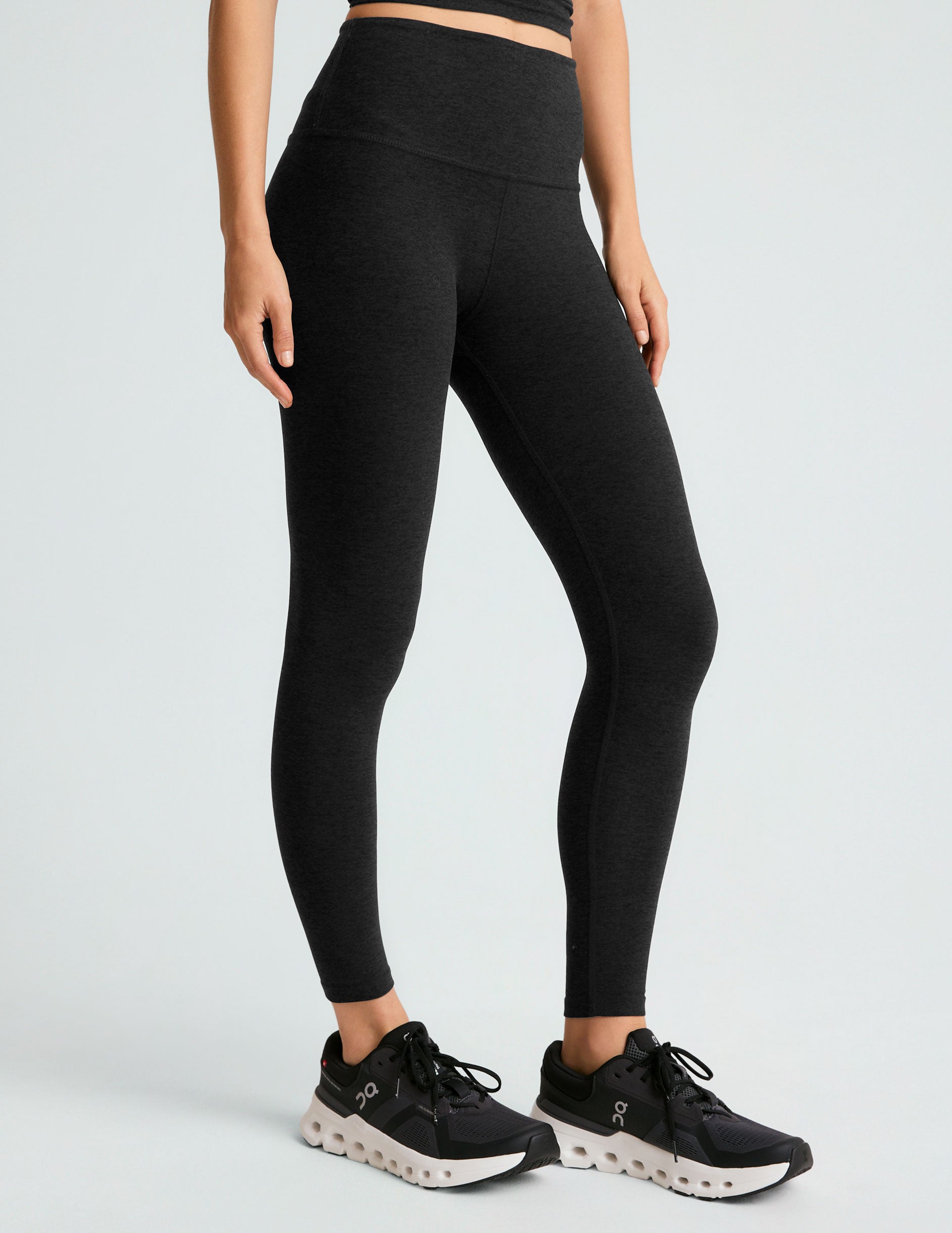 black high waisted midi legging