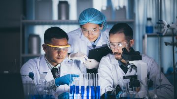 scientists working in lab