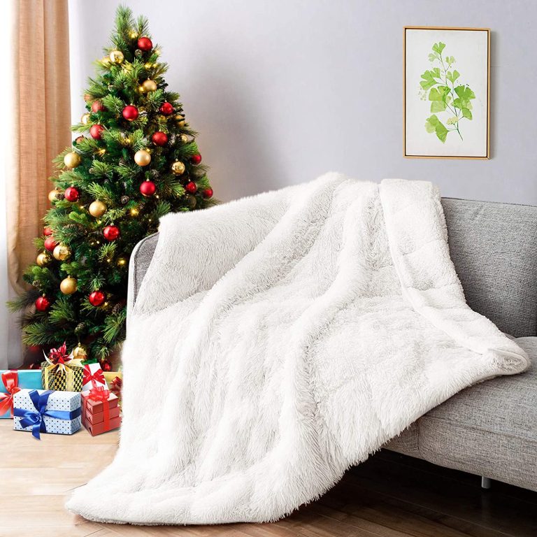 Lofus Fuzzy Faux Fur Weighted Blanket