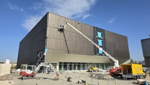 Neues Bücherdepot, Baustelle kurz vor Fertigstellung