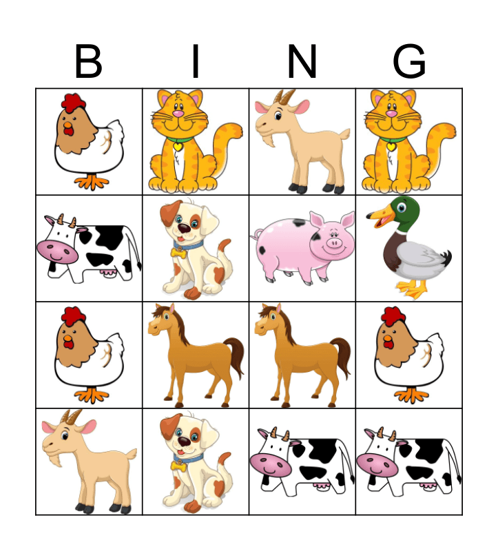 Animal Bingo Free Printable - Printable World Holiday