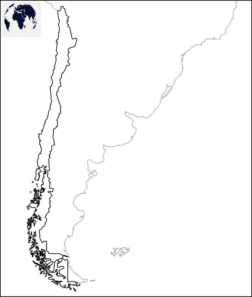 Blank Map of Chile - Outline