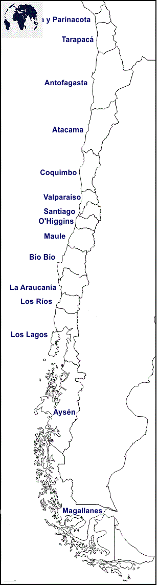 Printable Map of Chile