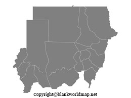 Map of Sudan for Practice Worksheet