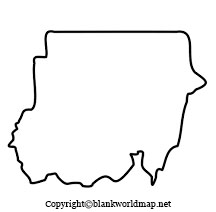 Blank Sudan Map - Outline