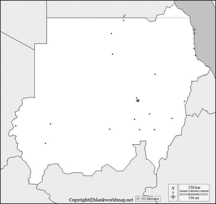 Printable Map of Sudan