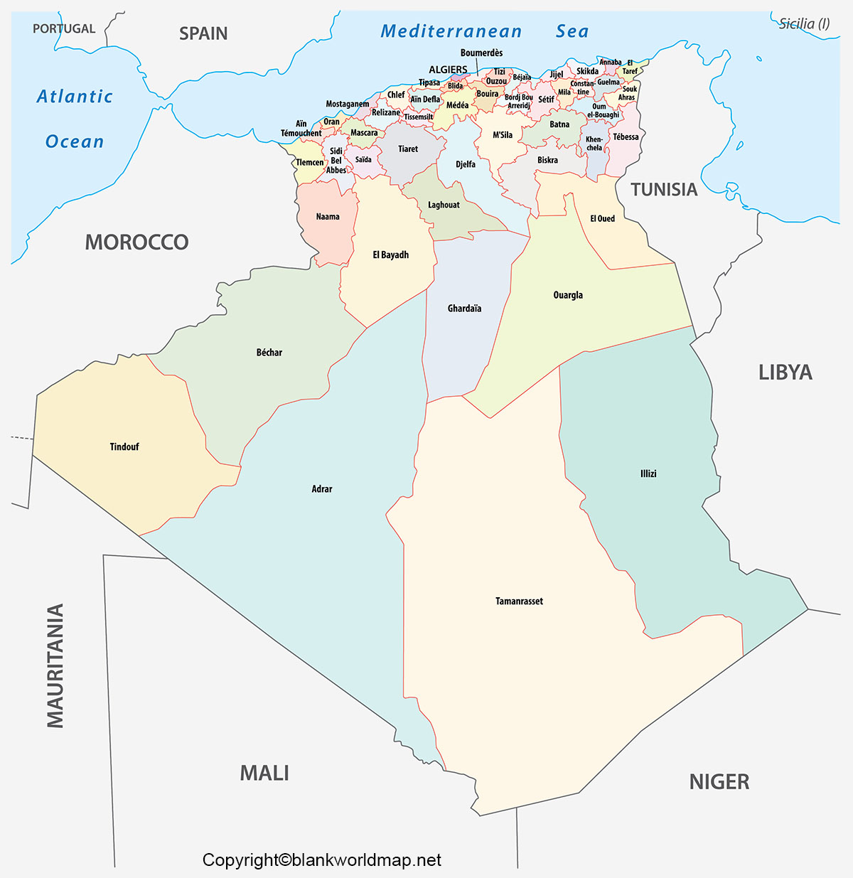 Labeled Sudan Map with States